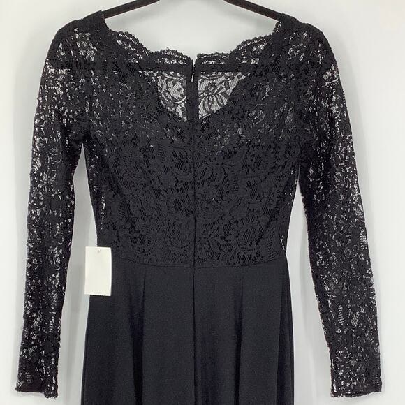 NEW! Dessy Collection Size 2 Marquis Lace Crepe Trumpet Dress $278 msrp I24-3 - Picture 9 of 9